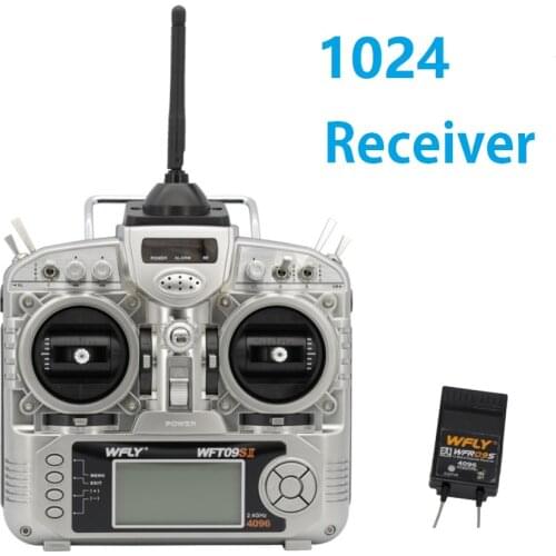 WFLY WFT09S Channel 2.4GHz Remote Controller plus WFR09 1024 Receiver For Rc Airplane boat car