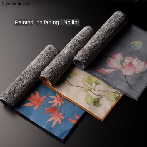 Chinese Dry Tea Towel Mat Tea Curtain Practical Table Napkin Kitchen Serving Matting Placemat Dining Coffee Pad Home Decor