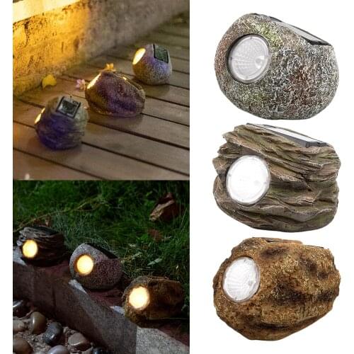 Creative esin Rock Stone Solar Lamp Outdoor for Outdoor Garden Decoration Crafts Gifts
