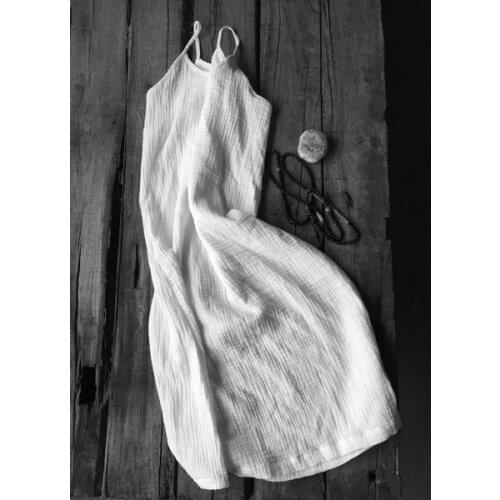 Women Loose Wrinkle Cotton Soft Camis Ladies Loose Retro Sleeveless Tops Female 2020 Summer Solid Color Camis