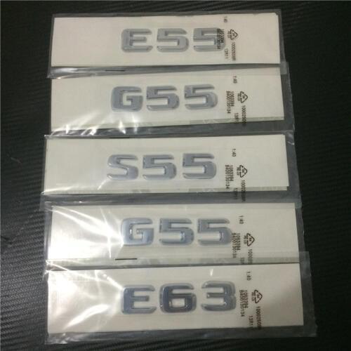 MIX 2PC Car Styling ABS Chrome CLS55 E55 CLS63 G55 S55 E63 CL63 SL65 S63 ML500 E500 Rear Boot Truck Sticker Auto Badge Emblem