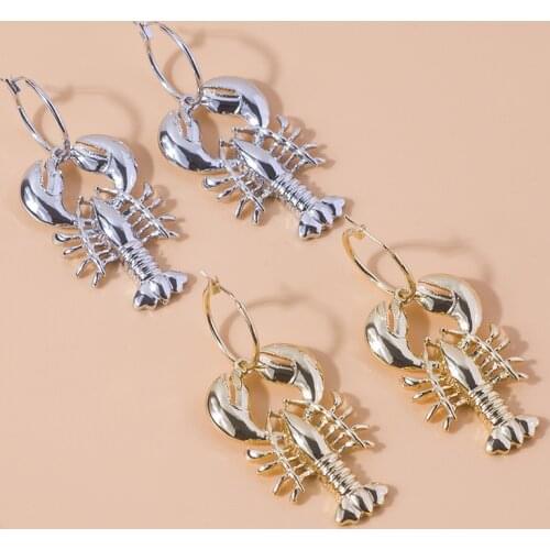 Fashion Lobster Earings Vintage Big Drop Earrings for Women New Design Statement Jewelry Gift Dangle Earring Accessories Gift