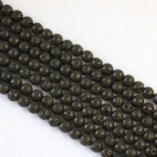 Fashion black flame stone 6mm 8mm 10mm 12m beautiful round loose beads diy Jewelry B126