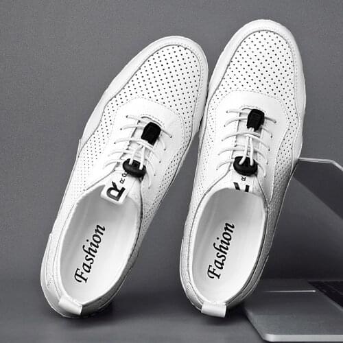 Moccasins For Men Summer Casual Shoes Men Leather Lether Leisure Mens Lather For Man Fashion Outdoor White Skin Mens Hot Sale
