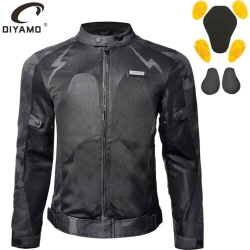 Men Motorcycle Jacket Protection Suit Windproof Motocross Motorcycle Clothing Breathable Mesh Racing Jacket with 7pcs Protectors