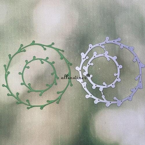 New 2Pcs Fruit leaf ring Metal Cutting Dies for DIY Scrapbooking Album Paper Cards Decorative Crafts Embossing Die Cuts