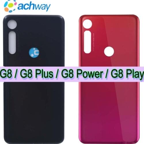 New For Motorola Moto G8 Play Battery Cover Back Glass Panel Rear G8 Plus Housing Case For Moto G8 Power G8 Battery Cover