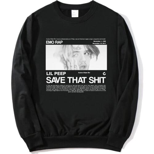 New Arrival Lil Peep Casual Cotton Oversized Sportswear Print Unisex All-match Comfortable Sweatshirt Anime Streetwear Harajuku