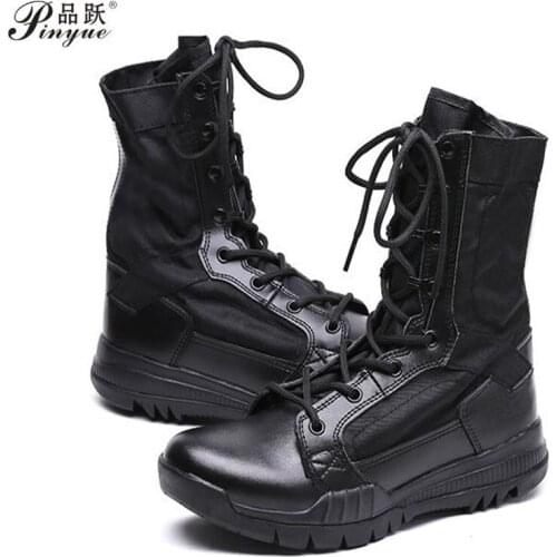 New Military Combat Boots For Men Hard-Wearing Desert Boots Men Comfortable Tactical Boots Mens Brand Military Men Footwear