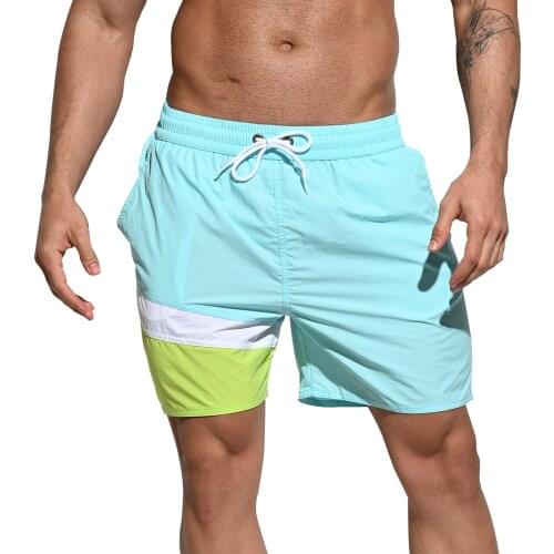Beach Shorts Loose Bathing Trunks Male Casual Swimwear Men Quick Dry Beachwear Elastic Swimsuit Boxer Shorts Summer Swimming