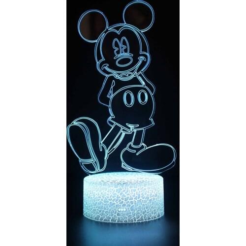 Birthday Gift Cartoon Mickey Minnie 3D Creative Table Lamp Valentines Day Colorful LED Visual Light Gift Night Light LED93