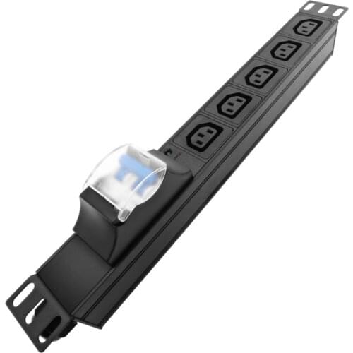 IEC 320 C13 Socket Server Rack Cabinet 1U PDU Power Strip with 16A Air Switch 5 Socket 2M Extension Cord AU US UK EU C14 Plug