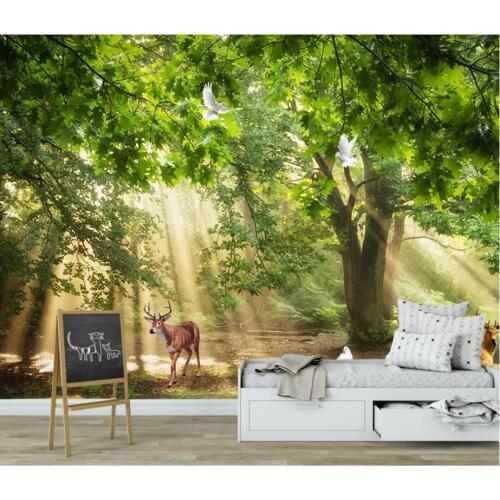 Custom photo wallpaper 3d wallpaper for walls 3 d Fashionable woods landscape murals deer bedroom background wall papers decor