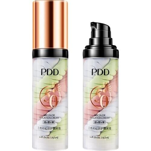Three-color Mixed Isolation Face Base Primer Facial Shrink Pore Lasting Moisturizer Matte Oil Control Concealer Makeup TSLM1