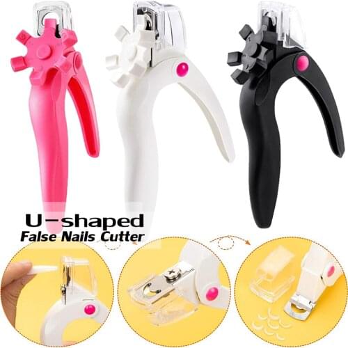 Professional U-shaped Nail Clipper Round/Well/Straight Cut Nail Tip Trimmer Manicure False Nail Cutter With Scale Nail Clip Tool