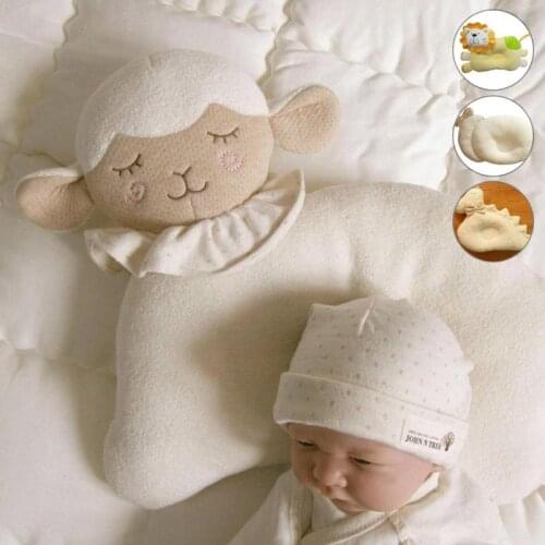 Sale Cute Cartoon Lamb Baby Pillow Infant Newborn Sleep Positioner Prevent Flat Head Shape Support New High Quality Cotton G0321