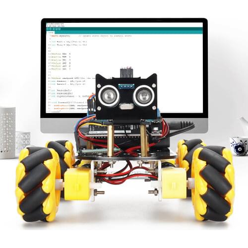 HUAYUXIN 4WD Multi-functional DIY Smart Robot Car For Arduino Robot Education Programming for Uno R3 with Tutorials