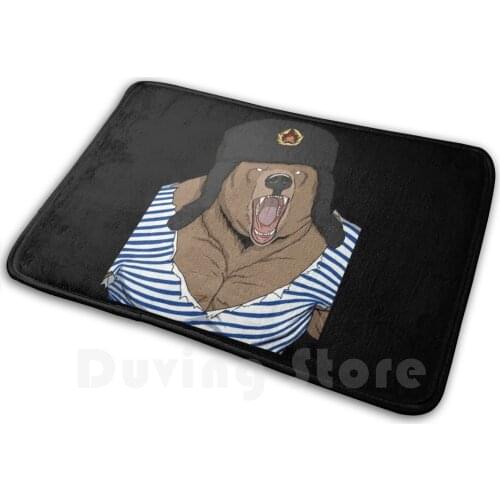 Russia Bear Gift Idea For Russians Soft Non-Slip Mat Rug Carpet Cushion Russian Bear Body Builder Russia Kazakhstan