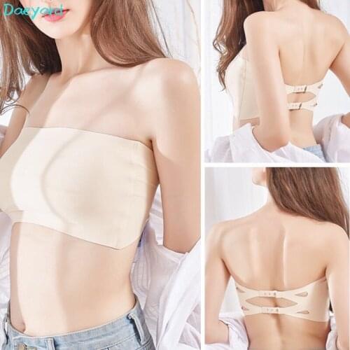 Sexy Push Up Bra Women Silk Invisible Bras Underwear Lingerie for Female Brassiere Strapless Seamless Bralette