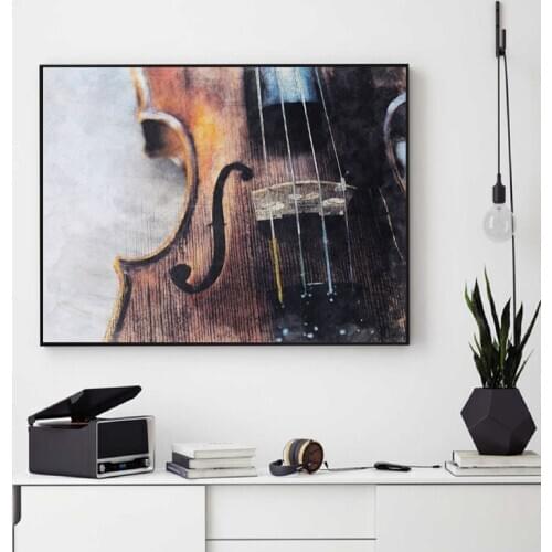 Violin Instrument Canvas Poster Prints College of Music Wall Art Painting Wall Picture Violin Teacher Gift Music Room Wall Decor