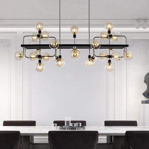 Living room lamp headlights modern light luxury chandelier rectangular lighting small apartment dining bar bar lamp