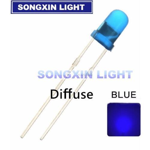 Led Diode 1000pcs/lot 3mm Blue Xiasongxin Light Through Hole Color Diffused Found Dip