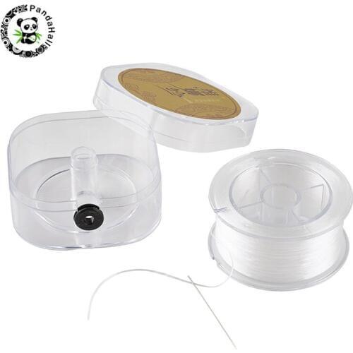 Pandahall 1 Set 0.8mm Beaded rope Sewing Tools Sets for Jewelry Making DIY Handicraft Tool White 57x0.3mm about 100m/roll