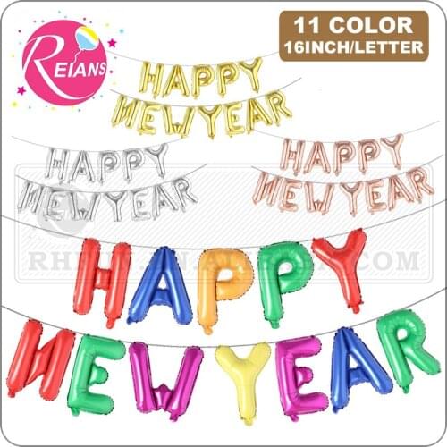 16inch Happy New Year Letter 2020 Foil Balloon Banner Christmas Happy New Year Party Decoration Celebration Supplies Globos