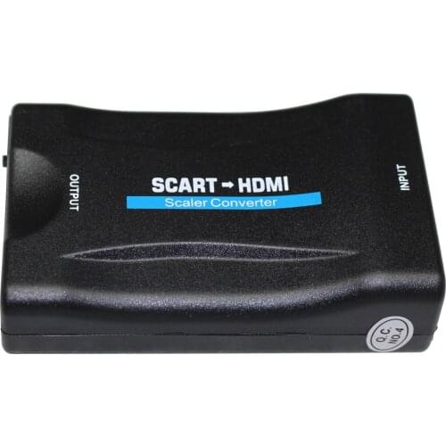 SCART To HDMI Video Audio Upscale Converter Adapter for HDMI TV DVD for Sky Box STB Plug and Play