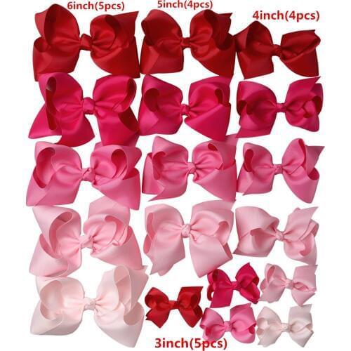 XIMA 3''4''5''6'' Grosgrain Ribbon Bows with Clip Multi-style Bows Hair Clips Hairpins Gifts Hair Accessories for Girls