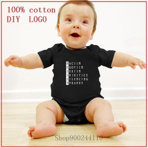 2020 Unisex baby girl clothes funny Clothes Bodysuits baby resist political protest politics trump ameria liberty freedom white