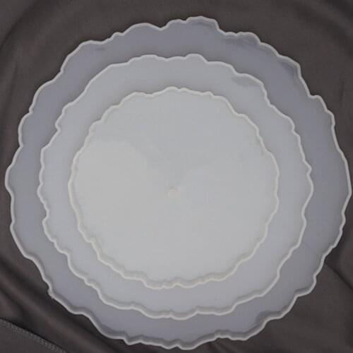 3Pcs/Set Irregular Wave Coaster Molds For Resin Casting Silicone Coaster Molds For Cake Holder Resin Tray Macaron Tray JU0115