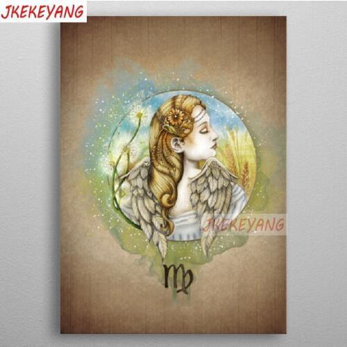 5D DIY square/round Diamond painting Virgo Cross Stitch Diamond Embroidery Pattern Rhinestone J2496