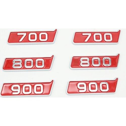 700 800 9000 Emblem For BRABUS Style Red Chrome Fender Logo Badge Sticker For Mercedes AMG W463 W222 W205