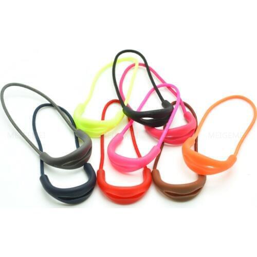 9pcs/pack Colorful Zipper Pulls Cord Ends Strap Lariat Black For Apparel Accessories