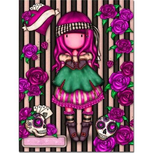 Ragdoll Elf diamond mosaic full square round drill Full Display embroidery cross stitch diamond painting Cartoon little Girl