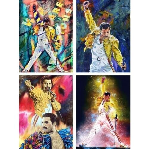 DIY Diamond Painting Queen Band Freddie Mercury 5D Diamond Embroidery Rhinestones Pictures Full Diamond Mosaic Decoration gift
