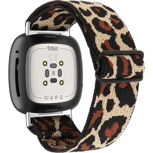 Stretch Nylon Watch Band For Fitbit Versa 3/ Fitbit Sense Solo Loop Strap Elastic Watchbands For Versa 3 Bracelet