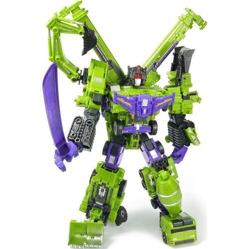 6 in 1 Boy Toy Devastator Combine Transformation Action Classic Figures Robot Model Constructions Anime Engineering Truck Gift