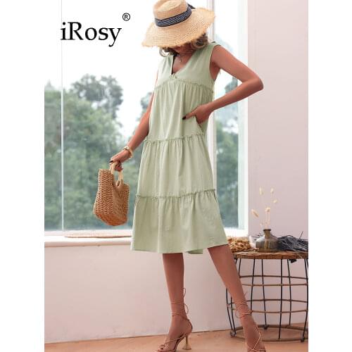 Летние платья без рукавов iRosy China At AliExpress