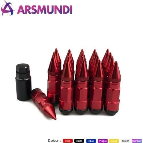 M12*1.25 Composite Nuts Anti Theft Alloy Aluminum Lock Wheel Lug Nut With Spikes m12*1.25