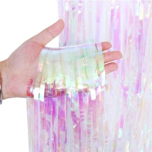 Colorful Rainbow Rain Curtain Pictures Wedding Party Supplies Background Wall