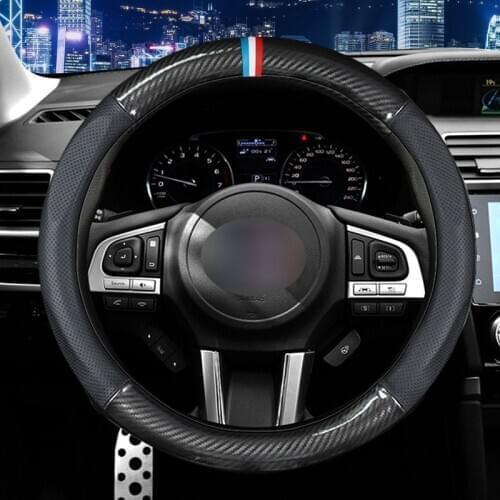 MIDOON Carbon Fiber Leather Car Steering Wheel Cover For Subaru Forester Impreza Outback Legacy XV WRX STI BRZ Impreza Ascent