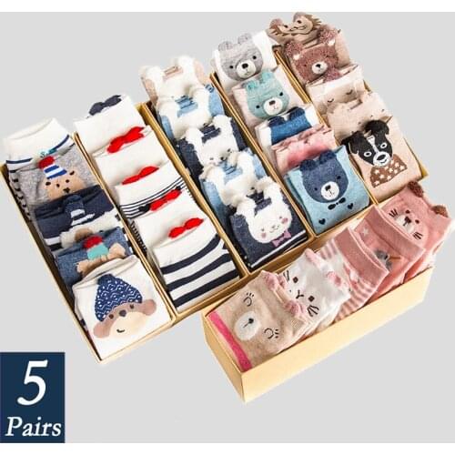 Womens Cotton Happy Funny Invisible Socks With Print Cartoon Animal Casual Short Socks Cute Summer Thin Ankle Socks 5 Pairs/Lot