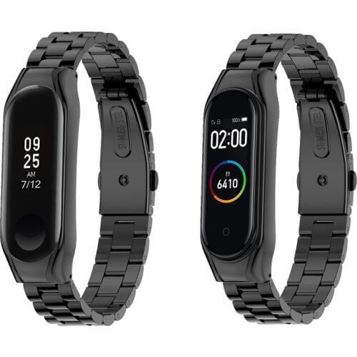 NEW Watch Strap For xiao mi Mi Band 4 Stainless steel Wristband Replacement Bracelet mi Band 4 3 Wrist Strap watch Accessory