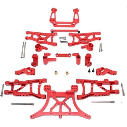 Upgrade Aluminum Alloy Chassis Arm C Seat Rear Stub Axle Parts Kit for 1/10 Traxxas 2WD Slash Rustler Stampede Parts