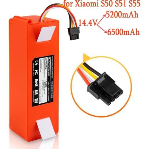 Original Robotic Vacuum Cleaner Replacement Battery for Xiaomi Robot Roborock S50 S51 S55 Accessory Spare Parts Li-ion Battery