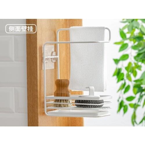 Hanging platform sponge cloth drain storage rack, simple multi-function drain storage rack in kitchen