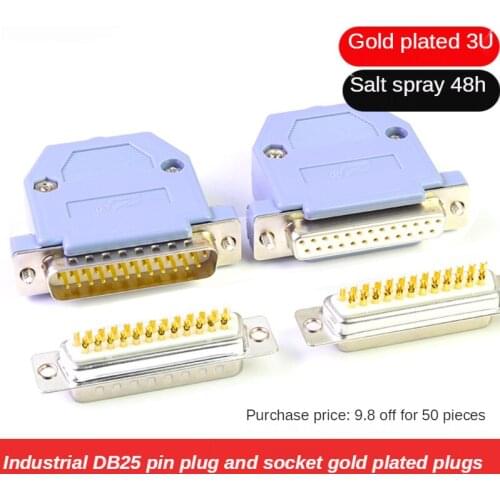 Industrial DB25 Male Female 25P Plug and Mouth Connector Computer 25-pin Connector Printer Interface 25 Core