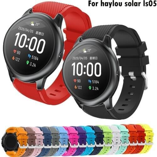22mm Watchband Correa For Xiaomi haylou solar ls05 Strap silicone Sport bracelet for Haylou Solar LS05 wristband Accessories new